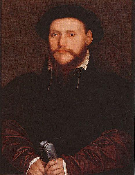 Hans holbein the younger Portrait of an Unknown Man Holding Gloves China oil painting art
